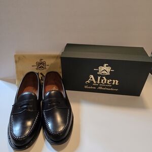 Alden Men's Classic Brown Leather Loafers